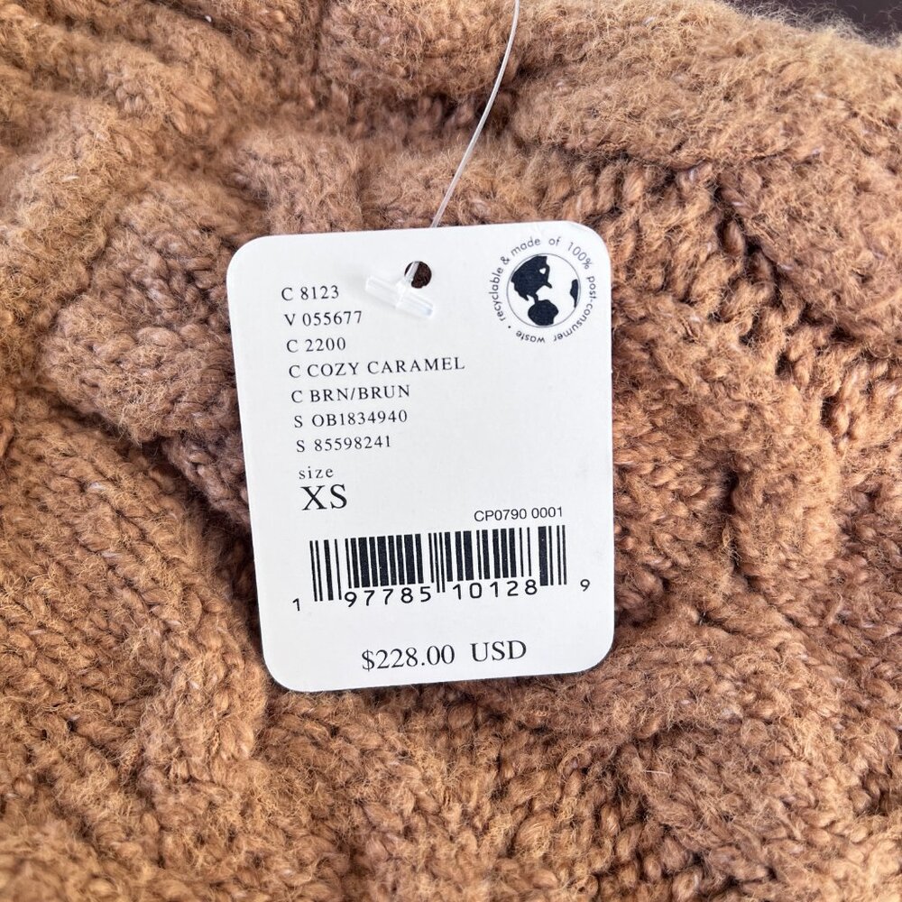 NWT Free People Cable Knit Ramsey Joggers Cozy Caramel Size XS - Picture 9 of 10